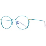 FONEX Titanium Glasses Frame Men,Vintage Retro Round Ultralight Optical Eyeglasses Women Eyewear F85