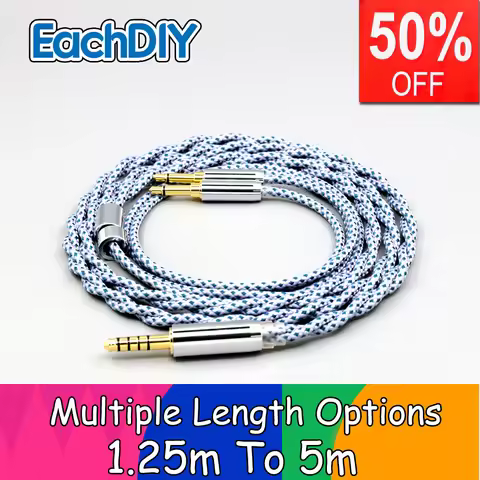 99% Pure Silver Mix Graphene OCC Shielding Earphone Cable For Denon AH-D7200 AH-D5200 AH-D7100 AH-D9