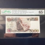 PMG Uang Kuno Sasando 5000 Rupiah 1992 UNC 65EPQ