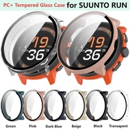 PC+ Tempered Glass Case for Suunto RUN Samrt Watch Strap Full Coverage Bumper for SUUNTO RUN Protect