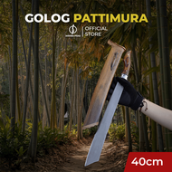 Jawara Pisau | Golsem Golok Kebun Sembelih Pattimura 40 cm Baja Per Multifungsi Tebas Kayu dan Bambu