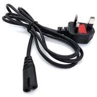 3 Pin AC UK Plug to EU 2 Pin Power Cord Cable 1.5M with Fuse (PS2 /3/4 / printer/laptop) KQM8