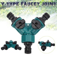 2 Way Garden 3/4'' Hose Splitter Y Shape Valve Water Pipe Connector Irrigation