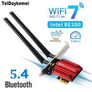 *New InBox*8774Mbps WiFi 7 Intel BE200 Pcie Wireless Wifi Adapter Bluetooth 5.4 Tri Band 2.4G/5G/6GH