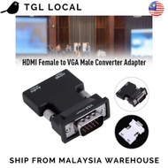 [TGL] HDMI Female to VGA Male Converter Adapter Portable HDMI Connector for PC 1080p FHD