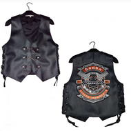 Jaket Rompi VARIO Semi Kulit Polos Hitam Oskar Rompi Plus Emblem BORDIR HONDA VARIO Bikers Touring P