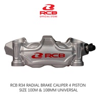 RCB R34 RADIAL BRAKE CALIPER 4 PISTON SIZE 100MM & 108MM UNIVERSAL