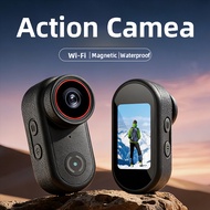4K Waterproof Thumb Camera Magnetic Chest Mount POV Vlog Camera Mini Wearable Action Camera for Cycl