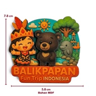 Refrigerator Magnets BALIKPAPAN Fun Trip Indonesia Souvenirs from Indonesia