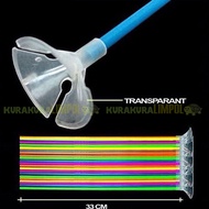 100pcs Latex Balloon Cup Sticks Balloon Handle 1 Pack Pack Party Event Decoration