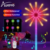 Auoyo Fireworks LED Light Waterproof Christmas Strobe Lights 2023 Outdoor stereoscopic smart sound c
