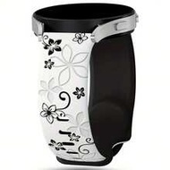 20mm Dual-Color Leopard Print Soft Silicone Sports Watch Band Compatible With Samsung Galaxy Watch, 