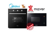 MIDEA MBI-65M40-SG 60CM BUILT-IN OVEN 82L + Mayer MMWG25B 38 cm Built-in Microwave Oven with Grill- Free Installation