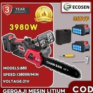 ECOSEN/gergaji mesin mini pemotong kayu/gergaji baterai/gergaji