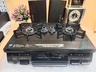 Bếp ga nội địa nhật bãi rinnai đã chỉnh lửa xanh hàng còn 90 - 95% lò nướng sạch keng siêu tiết kiệm