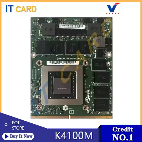 Quadro K4100M K4100 GDDR5 4GB Video Graphics Card N15E-Q3-A2 With X-Bracket For iMac A1312 2010 2011