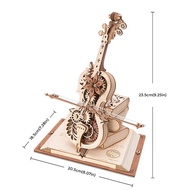 new Robotime ROKR Mechanical Music Box 3D Wooden Puzzle for Kids Christmas Gifts