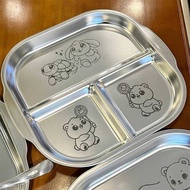 211 Fat-Reducing Dinner Plate 316 Stainless Steel Household Adult Weight-Reducing Fitness Special Pl