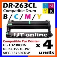 Compatible to Brother DR263 DR263CL Drum DR-263CL TN263 TN-263 TN267 TN-267 HL- L3230CDN  DCP- L3551