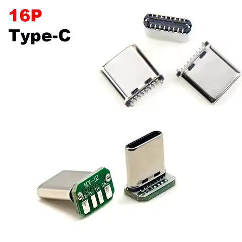 2/3/5/10pcs H 8.5mm USB 3.1 type C male vertical patch board 16pin data band PCB USB tape board male