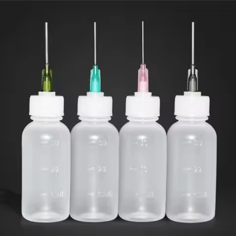 24pcs 6 Set 30ml Precision Pointed Dispensing Bottles - Plastic Squeeze Dropper Bottles with Multipl