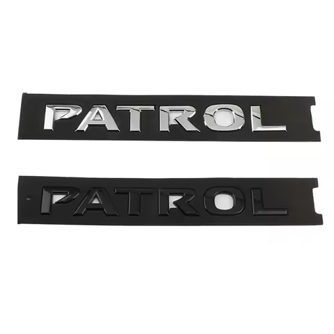 Car 3D ABS Rear Trunk Letters Words Logo Badge Emblem Decals Sticker For Nissan Patrol Y60 Y61 Y62 Y