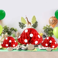 Super Mario Bros Mushroom Honeycomb Ball  Scene Decoration Ornament Happy Birthday Party Decoration