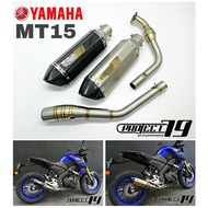 Project 79 Exhaust Yamaha R15 V3 MT15 2020 R15M Universal Muffler 51mm Tabung Ekzos Silver Carbon Ak