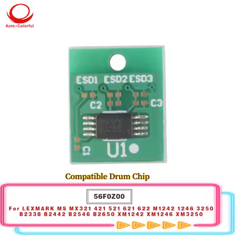 Compatible 56F0Z00 Drum Chip For LEXMARK MS321 MX321 MS421 MS521 MS621 MS622 MX421 MX521 MX621 Laser