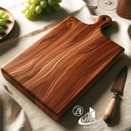 Food grade anti-fungal TEAK WOOD CUTTING BOARD -, Teak wood cutting board with handle P*40-35 L*20 H