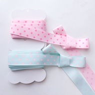 | (5 Yards) Polka Dot Ribbon Bow Grosgrain Pattern Size 22 mm/2.2 cm