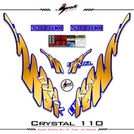 SUZUKI Striping CrystalSUZUKI 1995 Crystal Tune Striping Sticker Crystal Tune Jet Cooled Ink 4 Motif