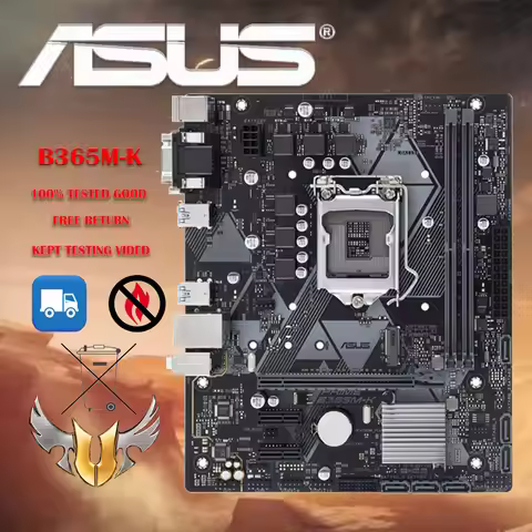ASUS B365M-K Intel LGA-1151 mATX motherboard is equipped with LED lighting effect, DDR4 2666MHz, sup
