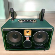 LOA KARAOKE XÁCH TAY JBL BASS 20CM THÙNG GỖ BỌC DA KẾT NỐI BLUETOOTH TẶNG KÈM 2 MICRO CAO CẤP