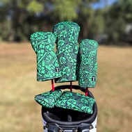 Nylon Cloth Golf Wood Cover Printing Pattern Golf 1/3/5/UT Wood Cap Cover No. 1 Wooden Fairway Wood 