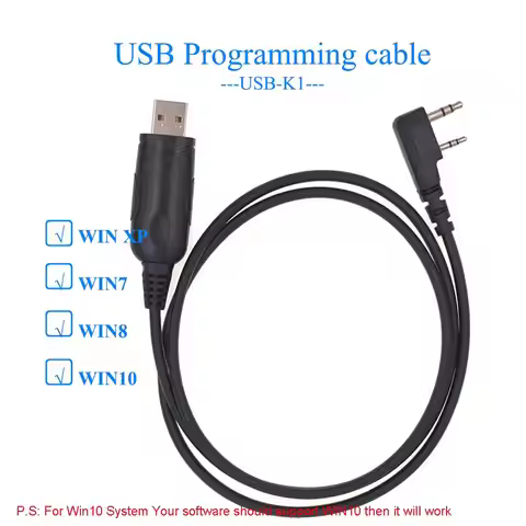 USB PC Programming Cable K1 plug for Baofeng DM-32 DR-1801 UV-5R BF-888S TYT TH-UV88 TH-UV8000D PX-7