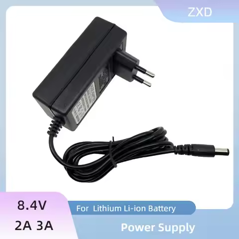 Lincoiah 8.4V 2A 3A Lithium Battery Charger US EU UK AU Power Adapter for 2S 3S 4S 18650 Rechargeabl