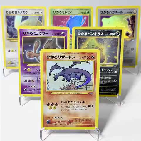 PKM Japanese Neo Destiny N4 Foil Game Cards Shining Celebi/Charizard/Kabutops/Mewtwo/Noctowl /Raichu