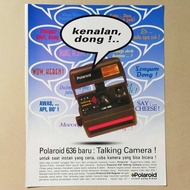 Iklan jadul Kamera Polaroid 636 - original dari majalah thn 1996