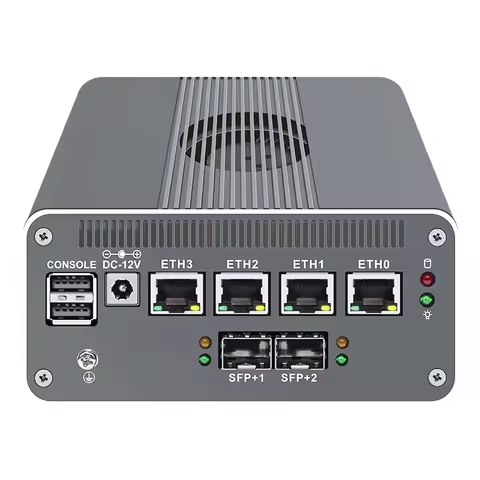 Topton 2*10G SFP Industrial Mini PC i3-N355 N305 N150 N100 4x Intel i226-V 2.5G DDR5 NVMe Firewall C
