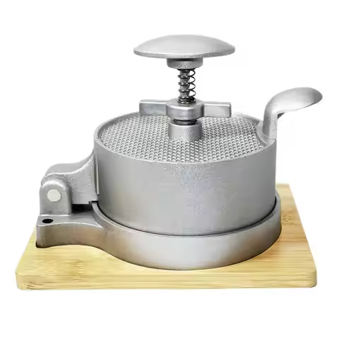 B08B-Adjustable Spring Burger Press, Hamburger Press Patty Maker, Patty Press Makers, Push Plunger H