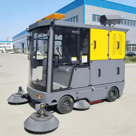 Automatic Ride-On Road Sweeper Premium Quality Ride-On New Fully Enclosed Cabin Electric Road Sweepe