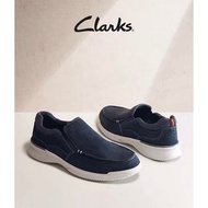 Clarks Navy Waxy 男士復古潮流休閒鞋👟 二手 原價$3000多