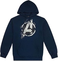 Marvel Avengers End Game Eroded A Logo Mens Hoodie, Blue, XX-Large