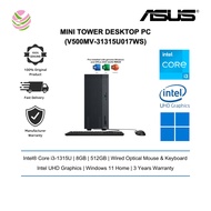 Asus V500MV-31315U017WS Mini Tower Desktop PC ( i3-1315U, 8GB, 512GB SSD, Intel, W11, HS+M365 )