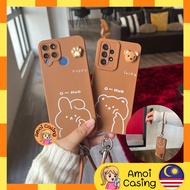 Honor X8 X9 3D bear rabbit strap camera protect case