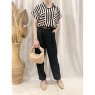 Women's Striped Rayon Blouse