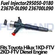 1pc Common Rail Injector For Toyota Hilux 1KD-FTV 2KD-FTV 2.5L 3.0L D-4D 23670-0L090 295050-0180