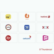 All telco prepaid reload reloads topup top up maxis hotlink umobile u mobile celcom