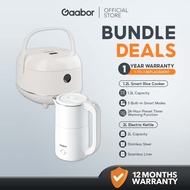 【Bundle】Gaabor 1.2L Multi Functional Rice Cooker Curve Non-Stick and Kitchen Appliances